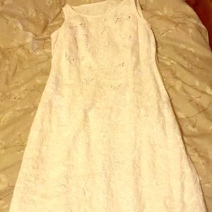 White linen dress